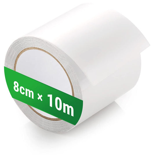 ecooe Reparatietape voor tenten, 8 cm x 5 m, reparatietape, professioneel, waterdicht, transparant, voor het repareren van luifels, tent, pvc-coating, paviljoen, vrachtwagenzeil