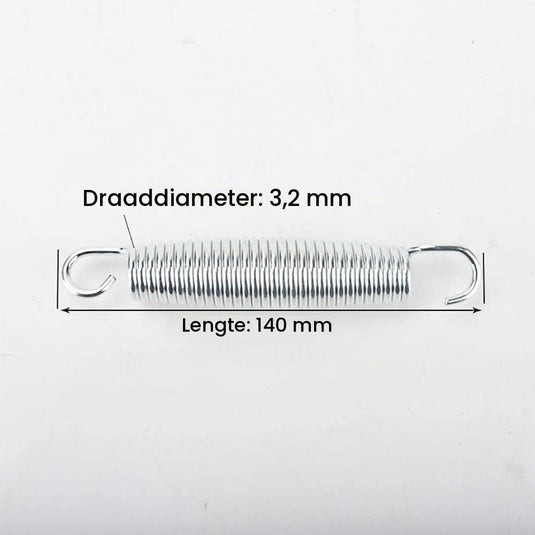 Trampolineveren 10 stuks 12,7-18 cm met veertrekker – vervangingsveren – trampoline accessoires