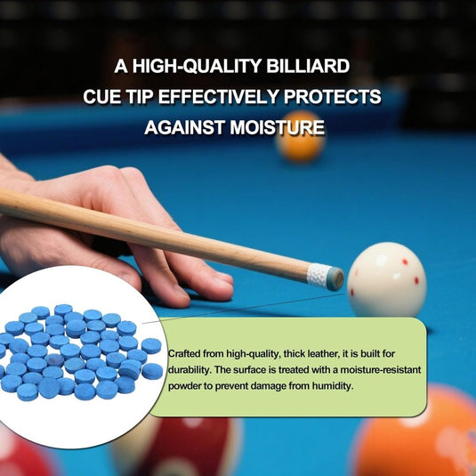 53-delige Biljartkeu Tip Set 9-12 mm – Leren Keutips, Messing Ferrules & Schuurpapier - happygetfit.com