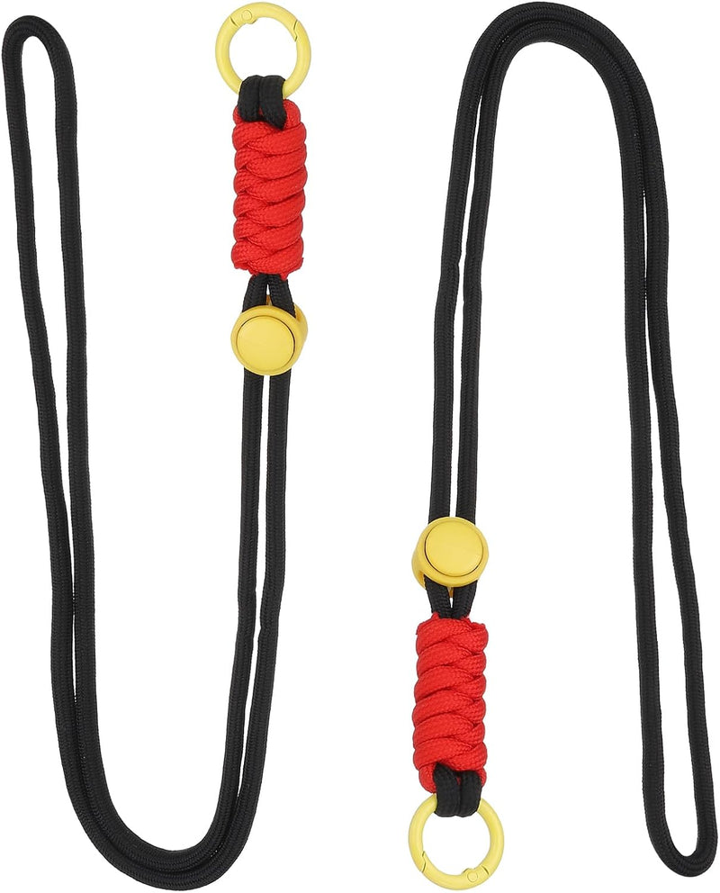 Laad afbeelding in Galerijviewer, Paracord lanyards 2 stuks met sleutelring en clip – gevlochten sleutelkoord – outdoor accessoires
