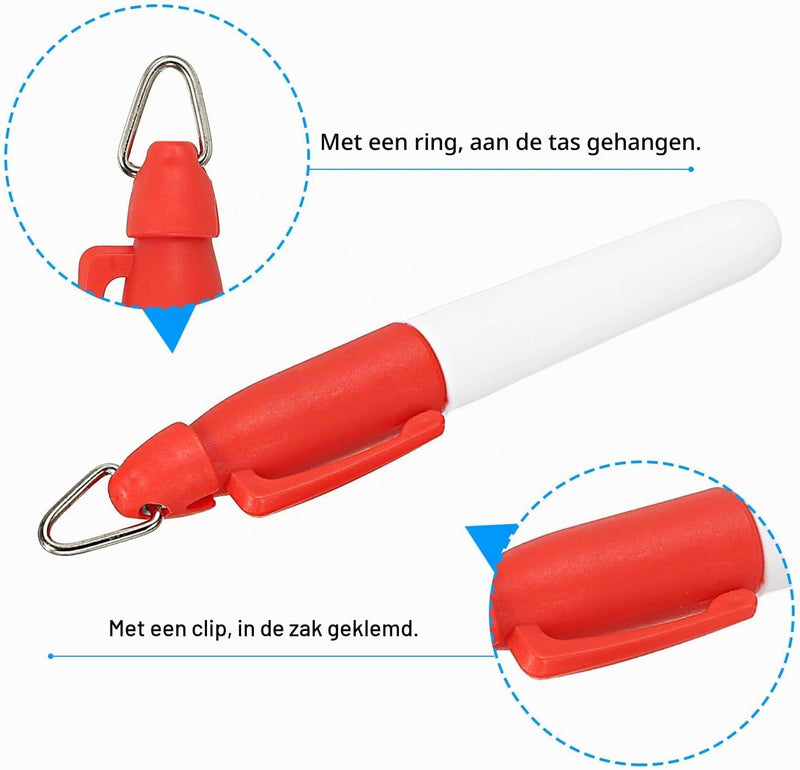 Load image into Gallery viewer, Mini permanente markers 4 stuks met clip in 4 kleuren – golfbal markers – markeerstiften

