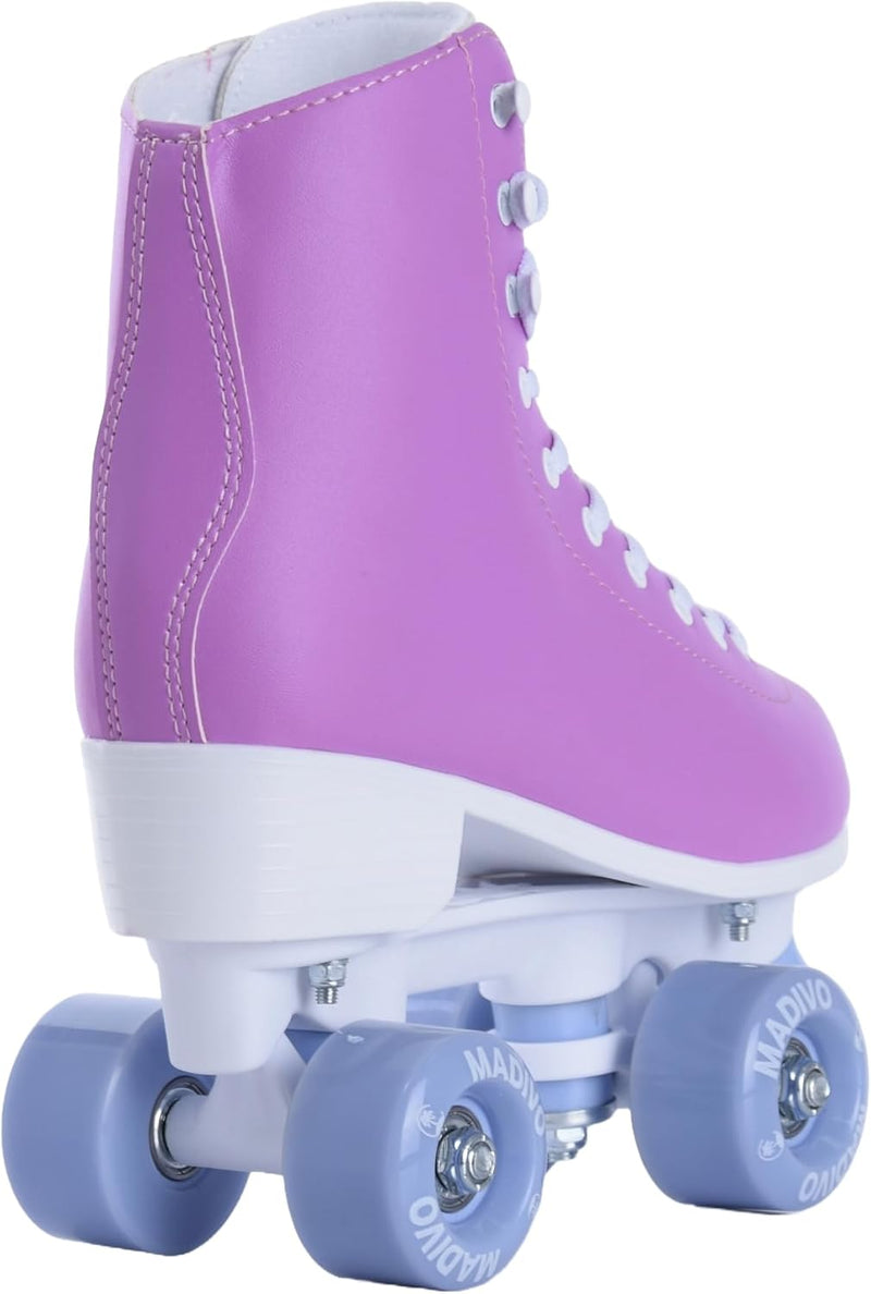 Load image into Gallery viewer, Madivo Pastel Klassieke retro rolschaatsen voor dames | ABEC-7 kogellagers | meisjes rolschaatsen, skeelers| blauw/koraal | maat 35, 36, 37, 38, 39, 40, 41
