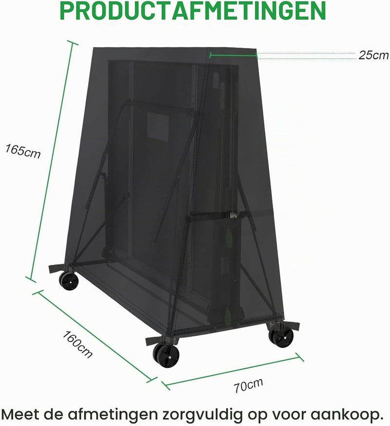 Charger l’image dans la visionneuse de galerie, Housse de protection pour table de tennis de table 160 x 70 x 165 cm en Oxford 420D avec fermeture éclair et boucles – housse de ping-pong – protection de table
