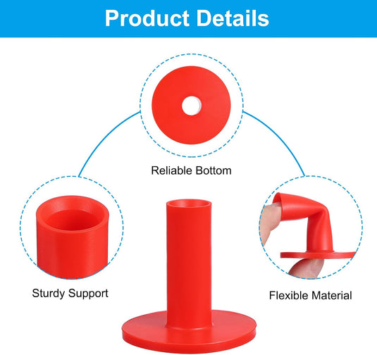 Rubber golf tees 6x5 cm (5 stuks) - Oefen tees voor hitting mats - Golf balhouder driving range