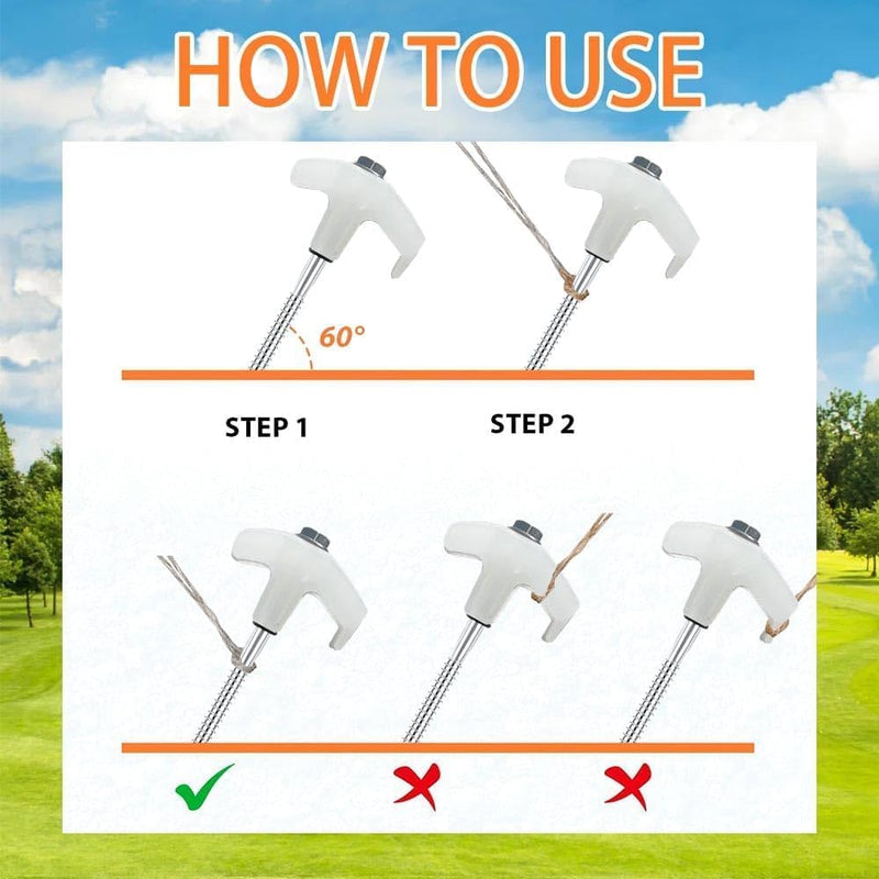 Charger l’image dans la visionneuse de galerie, Piquets à vis 24 pièces de 20 cm en acier au carbone avec adaptateur de perçage et extracteur de piquets – ancrage de tente – matériel de camping
