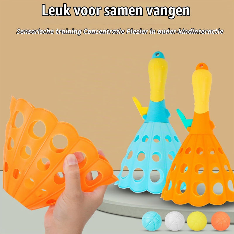 Charger l’image dans la visionneuse de galerie, Jeu de lancer et d’attraper 12 pièces avec 2 paniers de lancer et 10 balles pour l’intérieur et l’extérieur – jeu de balle à attraper – jeu d’adresse
