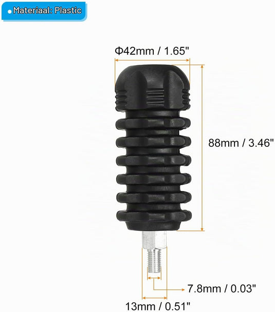 Boogstabilisator van rubber zwart voor compoundboog – trillingsdemper – boogschieten accessoires