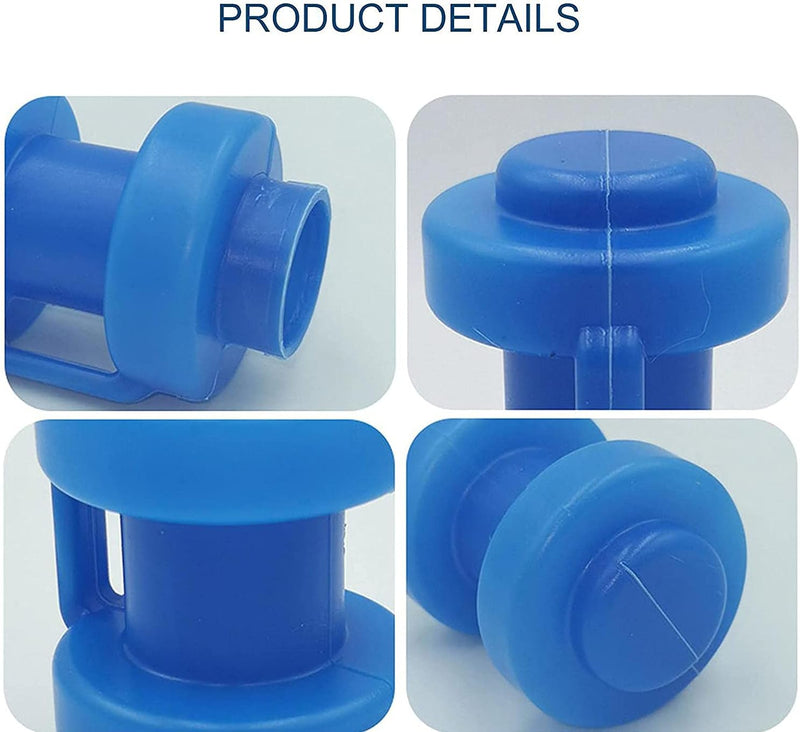 Laad afbeelding in Galerijviewer, Trampoline paaldoppen 10 stuks voor 25 mm palen blauw – eindkappen – trampoline accessoires
