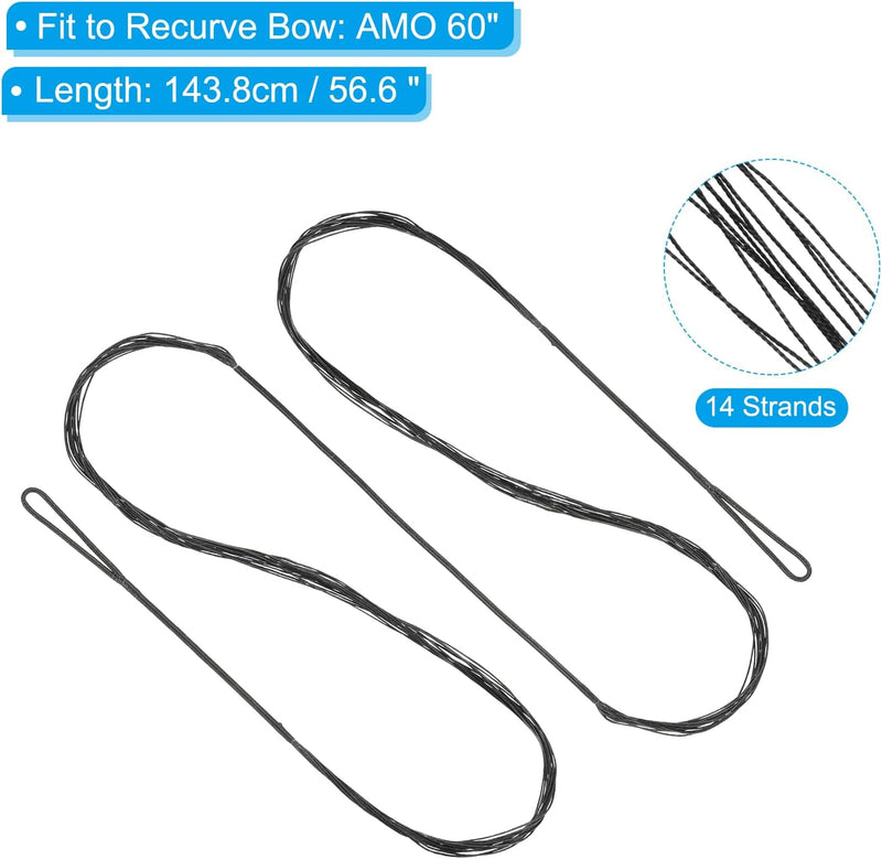 Załaduj obraz do przeglądarki galerii, Recurve boogsnaar 113,3 cm tot 50 lb – vervangende bowstring – boogschieten accessoires
