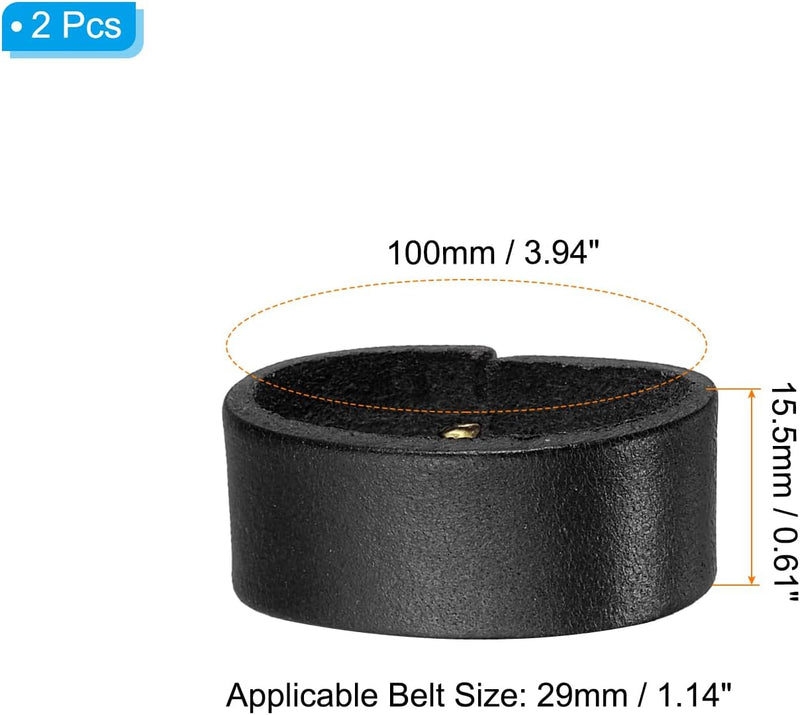 Laad afbeelding in Galerijviewer, Leren riemlussen 2 stuks voor riemen 38-40 mm – riemhouders – vervangende keeper loops
