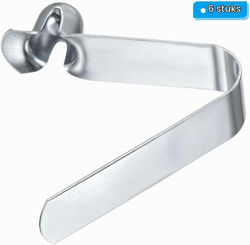 Laden Sie das Bild in Galerie -Viewer, Veerklemmen voor telescopische buizen 9x8 mm (6 stuks) - Kajak peddel borgpennen - Tentpaal borgclips staal
