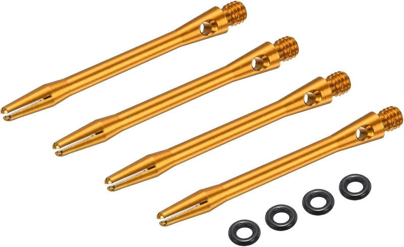 Laden Sie das Bild in Galerie -Viewer, Dartschachten 4 stuks 45 mm van aluminium geel met 2BA schroefdraad – dart shafts – dart accessoires
