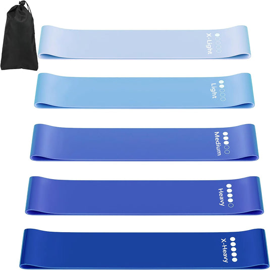 Resistance Band Set Van 5, Hoogwaardige Weerstandsbanden, Resistance Band Set Met Oefeninstructies En Draagtas, Gymnastiekband Voor Yoga, Pilates, Fitness, thuis trainen, stretchen