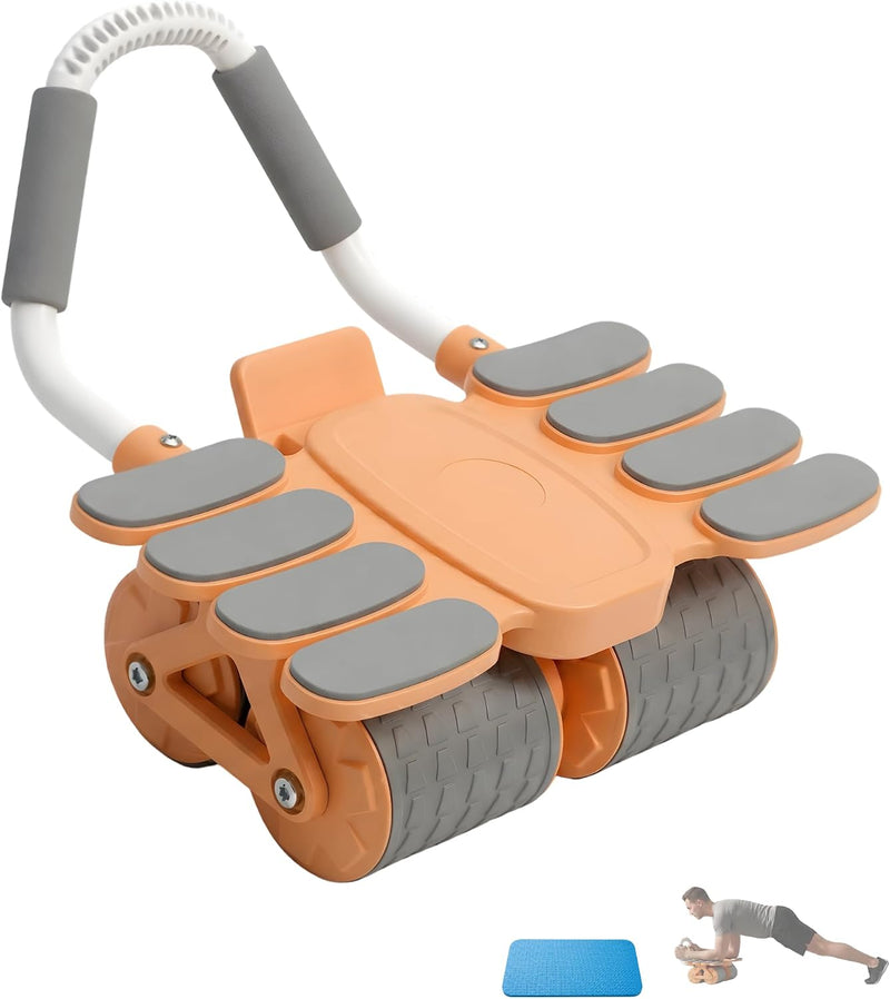 Laad afbeelding in Galerijviewer, Ab roller met automatische rebound elleboogsteun en telefoonhouder – buikspiertrainer – ab wheel
