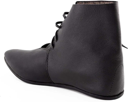 Generisch Middeleeuwse Vikinglaarzen voor heren in Jorvik-stijl, enkelhoge laarzen met platte hak, geschikt voor Western Gothic, LARP, festival, Halloween en cosplay en dagelijks gebruik