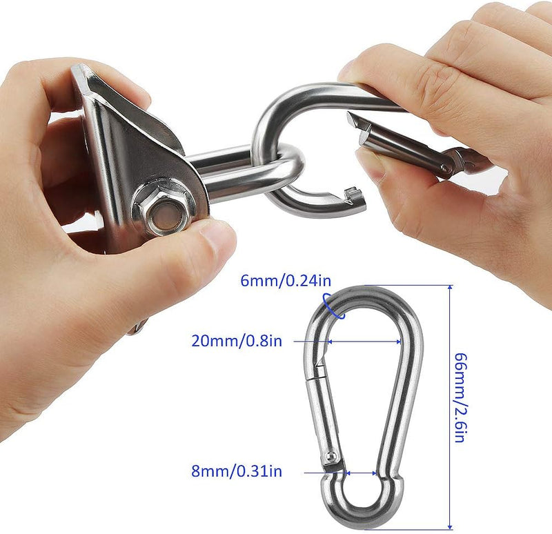 Laden Sie das Bild in Galerie -Viewer, Schommelhaken 2 stuks 360° draaibaar van roestvrij staal tot 400 kg – ophanghaken – schommel accessoires
