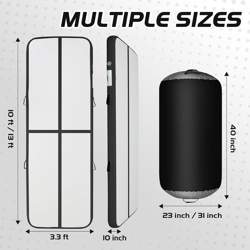 Chargez l'image dans la visionneuse de la galerie, Opblaasbare turnmat 3 m met air roller – 10 cm dik – gymnastiekmat met elektrische pomp voor tumbling en cheerleading
