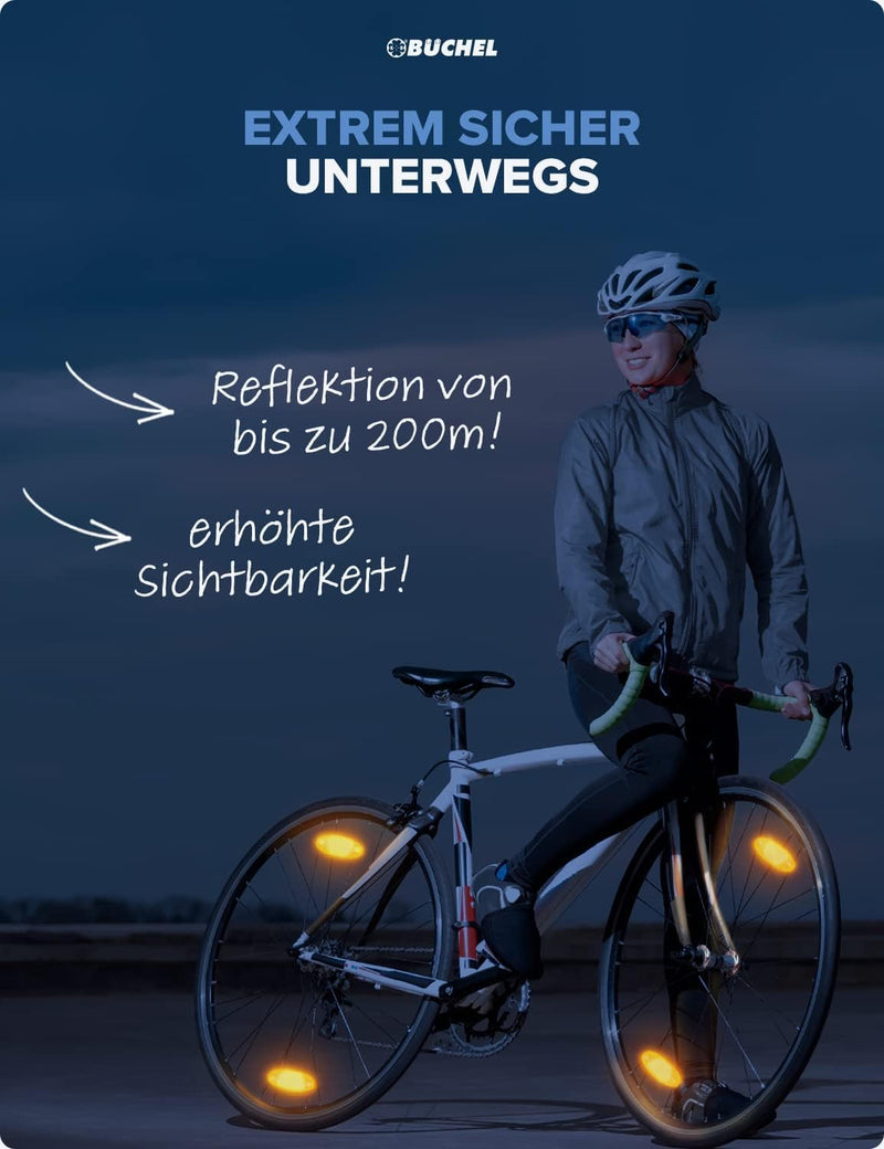 Laad afbeelding in Galerijviewer, Spaakreflectoren fiets 4 stuks met 360° reflectie – fietsreflectoren – kattenogen
