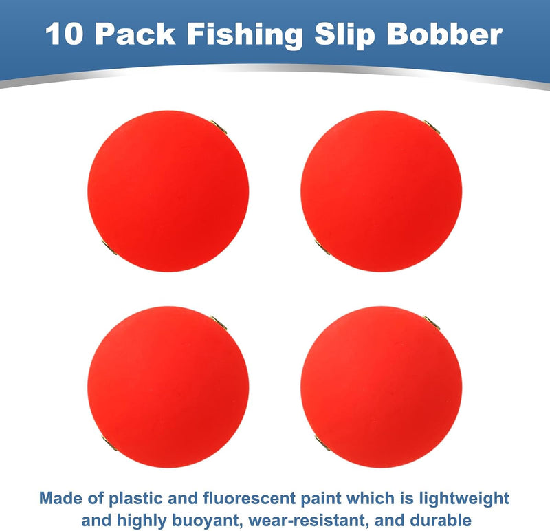 Chargez l'image dans la visionneuse de la galerie, Flotteurs de pêche, 10 pièces, 18 mm, ronds, rouges fluorescents – flotteurs coulissants – accessoires de pêche
