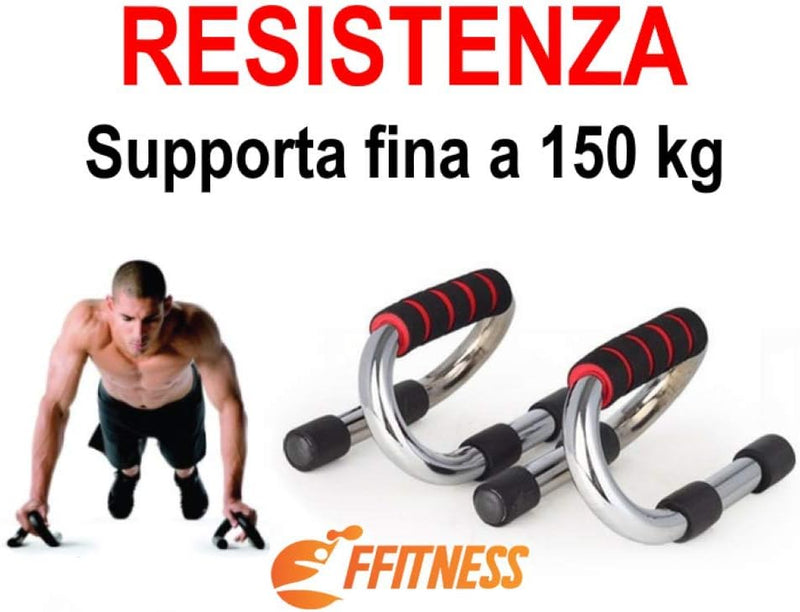 Laden Sie das Bild in Galerie -Viewer, Push-up bars 2 stuks van staal met schuimhandgrepen tot 150 kg – opdruksteunen – krachttraining
