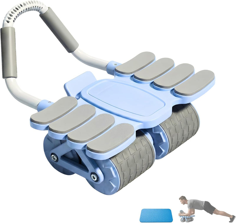 Laad afbeelding in Galerijviewer, Ab roller met automatische rebound elleboogsteun en telefoonhouder – buikspiertrainer – ab wheel
