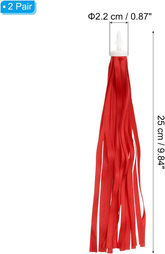 Décoration de guidon de vélo avec rubans flottants, 2 paires, 25 cm – décoration de poignées – accessoires de vélo pour enfants et trottinettes