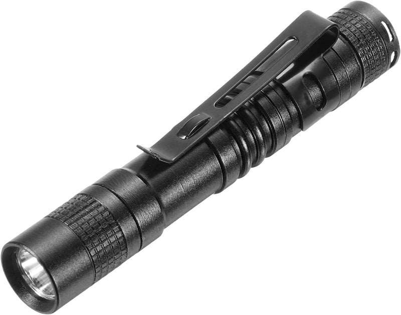 Załaduj obraz do przeglądarki galerii, Mini LED zaklamp met clip 91 mm zwart – aluminium penlight – camping en outdoor accessoires
