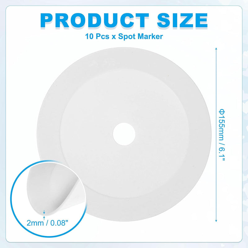 Carica immagine in Galleria Viewer, Vloermarkers 10 stuks 15,5 cm antislip wit – platte trainingskegels – voetbal basketbal accessoires
