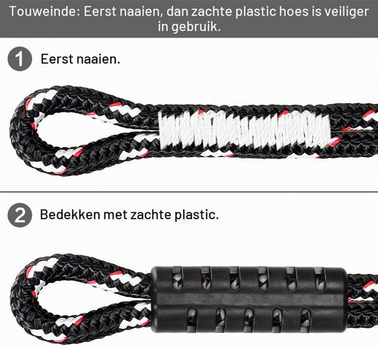 Aste sospese in legno, 2 pezzi da 35 cm, con corde di sospensione e moschettoni – percorso ninja – accessori per arrampicata