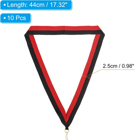 Medaille neklinten 10 stuks 44 x 2,5 cm met klikclip – award linten – sport accessoires