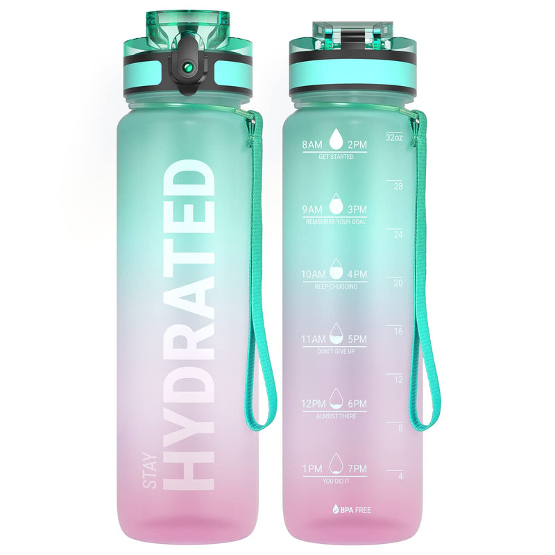 Laden Sie das Bild in Galerie -Viewer, Drinkfles 750 ml BPA-vrij met tijdmarkeringen en lekvrije dop – waterfles – sportfles
