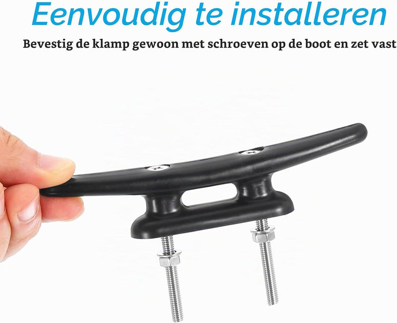 Carica immagine in Galleria Viewer, Bootkikkers 4 stuks 100 mm van nylon wit met schroeven – touwklemmen – boot kajak accessoires
