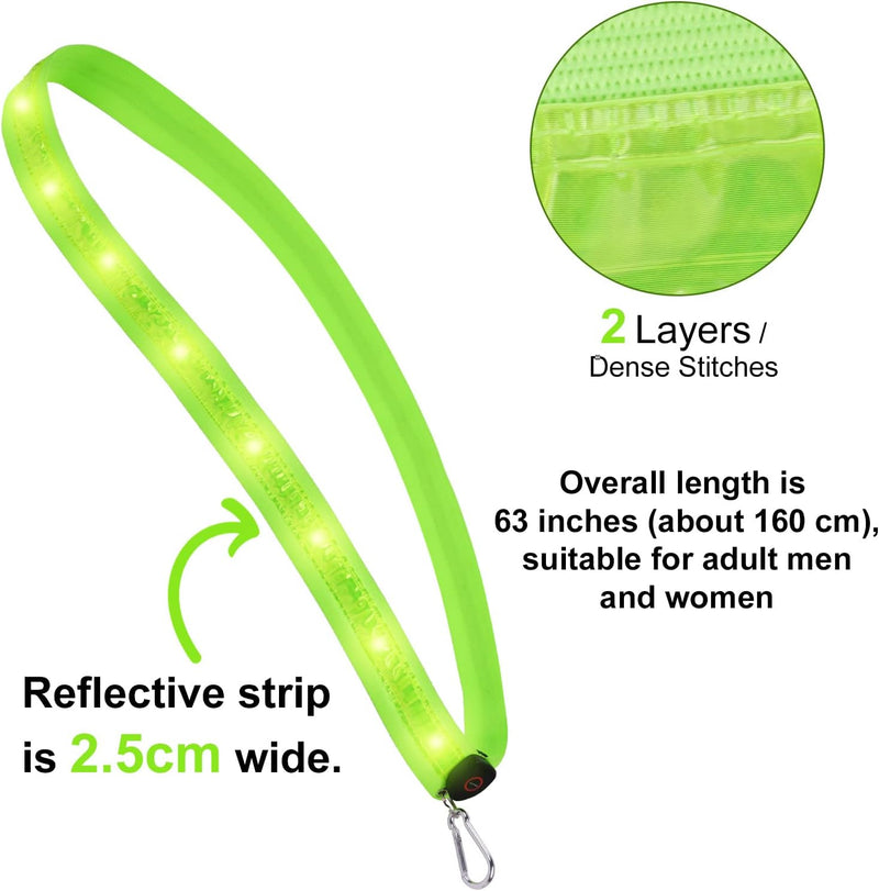 Laad afbeelding in Galerijviewer, flintronic Led-veiligheidsschouderriem, USB-oplaadbaar, led-lichtende enkele schouderriem met 3 verlichtingsmodi, voor mannen en vrouwen, nachtwandelingen, hardlopen, fietsen, joggen
