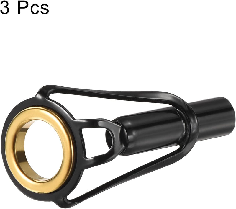 Load image into Gallery viewer, Hengel topogen 3 stuks 1 mm van roestvrij staal zwart-goud – hengeltop reparatieset – visaccessoires
