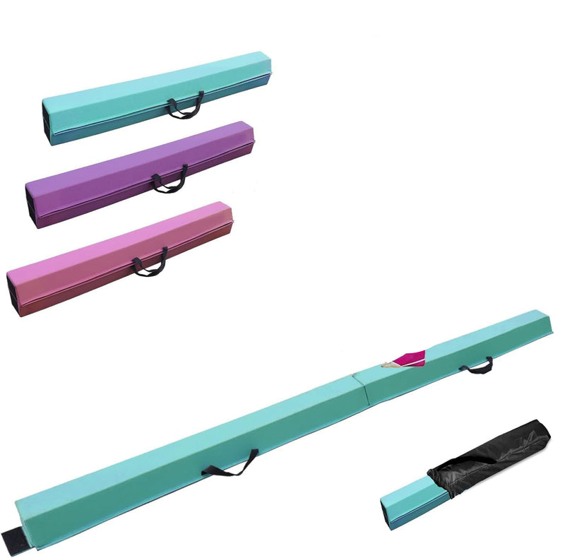 Laden Sie das Bild in Galerie -Viewer, Gymnastiekbalk 210-300 cm – opvouwbare balansbalk met antislip onderzijde en draaggreep – voor kinderen en training thuis
