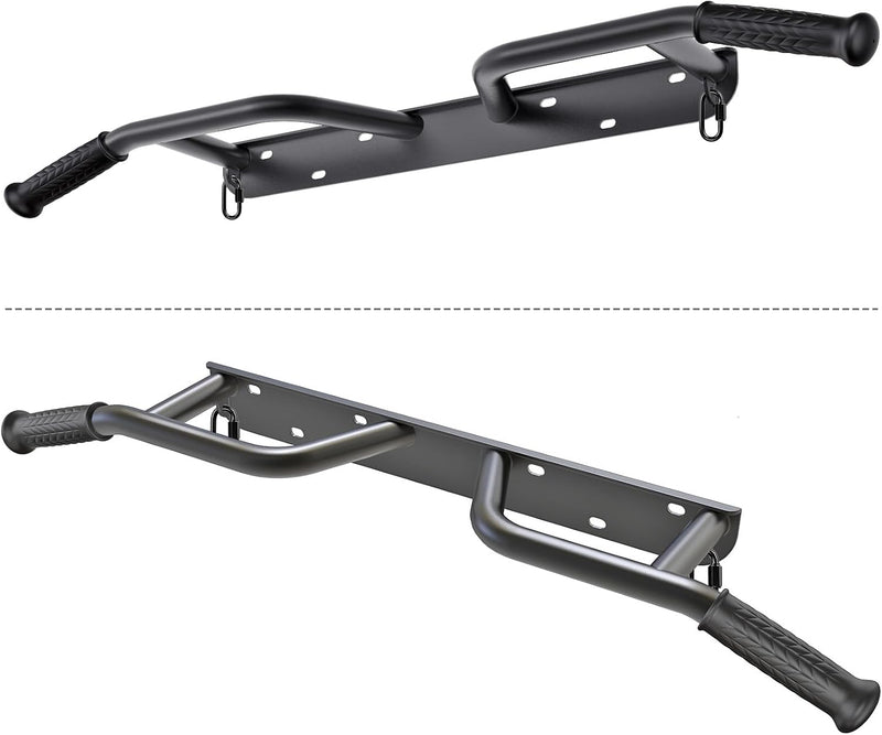 Laden Sie das Bild in Galerie -Viewer, Wandgemonteerde optrekstang met 4 gripposities en accessoireringen tot 227 kg – pull-up bar – krachttraining
