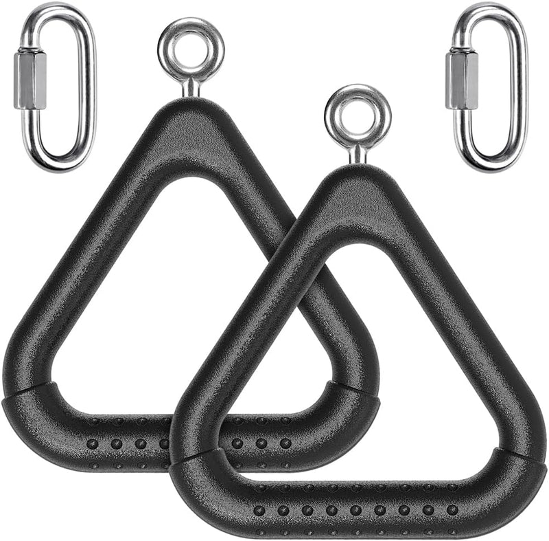 Load image into Gallery viewer, Trapeze ringen 2 stuks met karabijnhaken voor klimrek en schommel – monkey bars – speeltoestel accessoires
