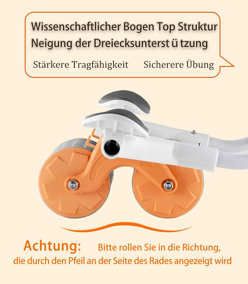 Laad afbeelding in Galerijviewer, Ab roller met elleboogsteun automatische terugslag en dubbele wielen – buikspiertrainer – ab wheel
