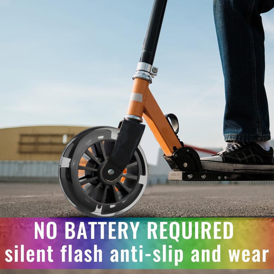 Lichtgevende step-wielen, 2 stuks, 120 mm, stuntstepbanden met led-lichtwielen, stille reservewielen voor stepwielen met ABEC-7 kogellagers, voor stuntsteppen en kickscooter (zwart)