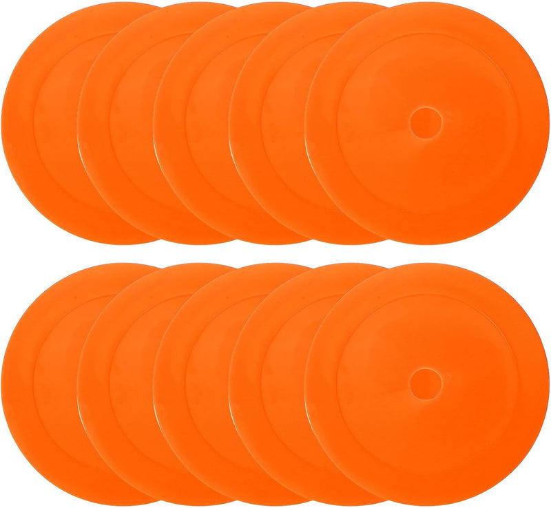 Carica immagine in Galleria Viewer, Vloermarkers 10 stuks 15,5 cm antislip wit – platte trainingskegels – voetbal basketbal accessoires

