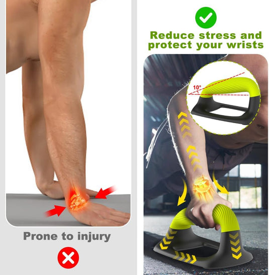Push-up bars met ergonomische zachte handgrepen en antislip basis – opdruksteunen – krachttraining