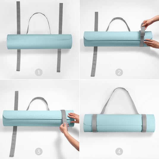 Verstelbare yogamat draagriem met klittenbandsluiting