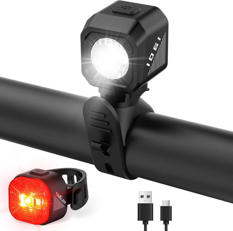 Laden Sie das Bild in Galerie -Viewer, Oplaadbare fietsverlichting set USB-C IPX5 met voorlicht en achterlicht – fietslamp – LED fietslicht
