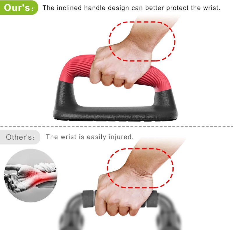 Laad afbeelding in Galerijviewer, Push-up bars met ergonomische handgrepen en antislip basis – opdruksteunen – krachttraining
