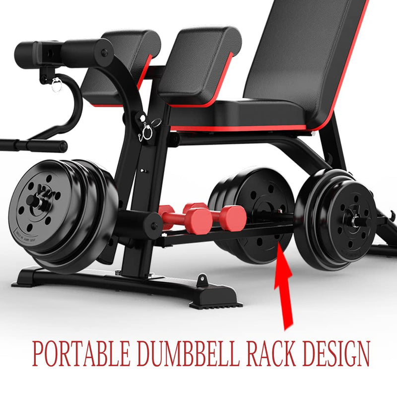 Load image into Gallery viewer, Utility Weight Bench with Leg Extension - Multi-Position Adjustable Bench for Strength Training, Dumbbell Exercise and Ab Workouts
