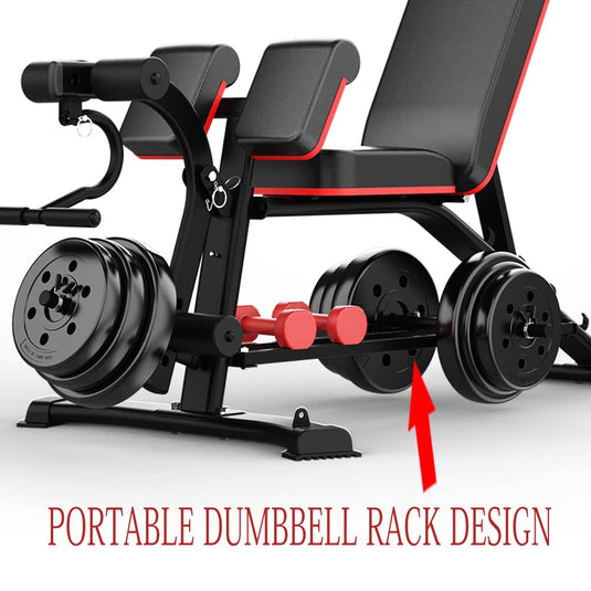 Utility Weight Bench with Leg Extension - Multi-Position Adjustable Bench for Strength Training, Dumbbell Exercise and Ab Workouts