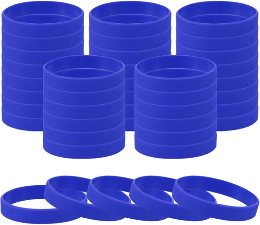 Siliconen sport polsbandjes 205x12 mm (60 stuks) - Elastische rubberen armbanden - Event & sportpolsbandjes