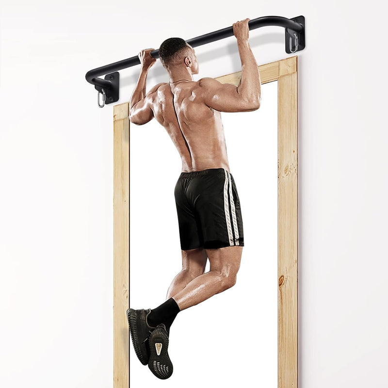 Laden Sie das Bild in Galerie -Viewer, Wandgemonteerde optrekstang met 4 gripposities en accessoireringen tot 227 kg – pull-up bar – krachttraining
