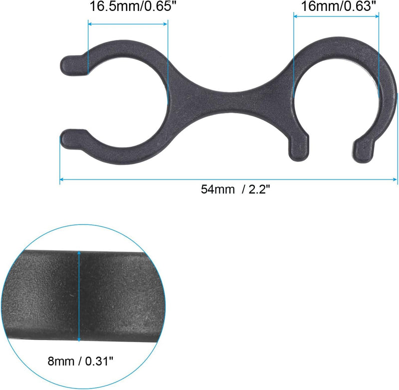 Załaduj obraz do przeglądarki galerii, Wandelstok clips 8 stuks voor 16-16,5 mm stokken zwart – trekkingstok houders – wandel accessoires
