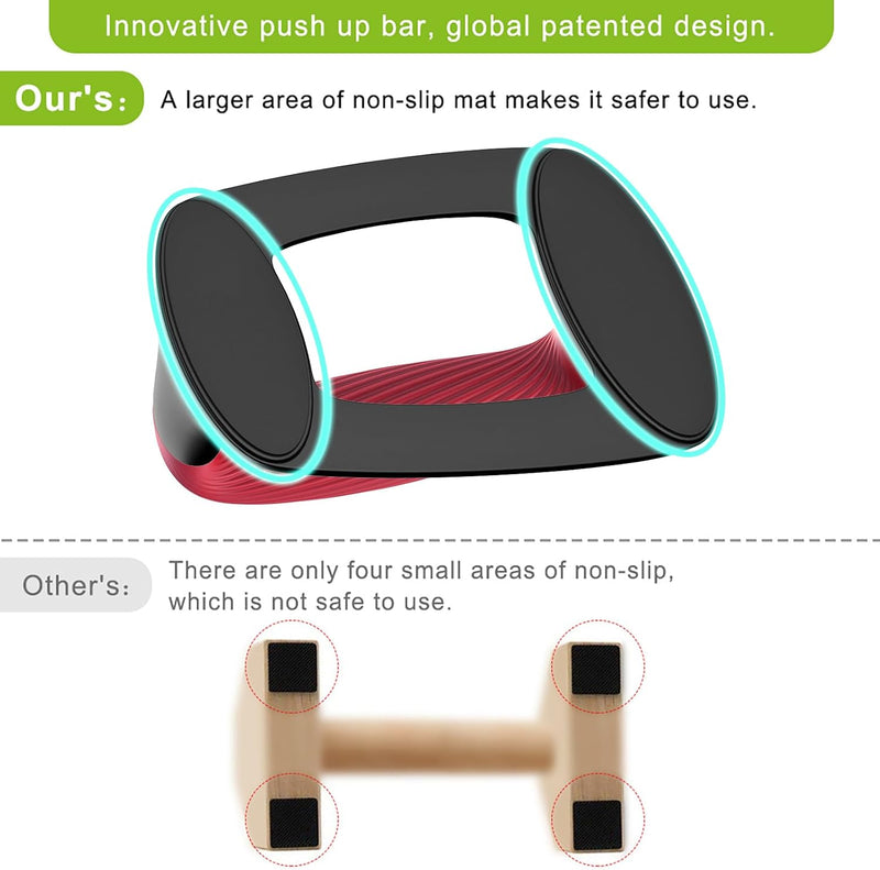 Laden Sie das Bild in Galerie -Viewer, Push-up bars met zachte ergonomische handgrepen en antislip basis – opdruksteunen – fitness accessoires
